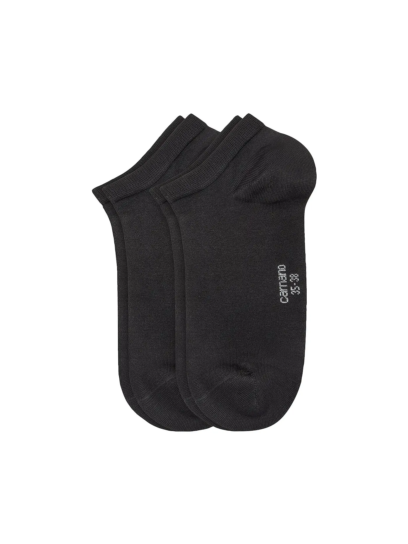 CAMANO | Sneakersocken Silky 2er Pkg. stone melange | schwarz